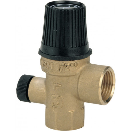 Soupape sanitaire avec prise manomètre 7 bars entrée femelle 20x27 sortie 20x27 MS%-TM70 L0211870N