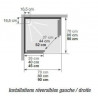 Cabine de douche Kineprime glass 90 coulissant receveur bas thermostatique réf. CA702TTN