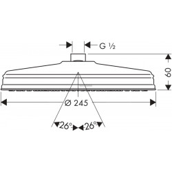 Douche de tête Axor orientable sur rotule D 240 mm, chromé réf. 28474000