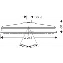 Douche de tête Axor orientable sur rotule D 240 mm, chromé réf. 28474000