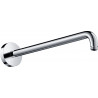 Bras de douche Axor mâle 15 x 21 avec rosace filetée et platine de renfort, sans rotule, saillie 383 mm, 90°, D 24 mm, c