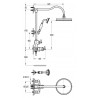 Colonne de douche thermostatique LADY'S réf. 909CR675