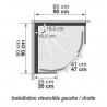 Cabine de douche Kineprime glass 80 rond coulissant receveur bas mecanique réf. CA761MTN