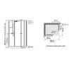 Cabine de douche Eden2 coulissant 100x80 réf. CA836