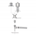 KIT DE RACCORDEMENT CHEMINÉE RIGIDE PPS DIAMÈTRE 80 MM DY717 RÉF. 84887717