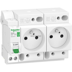 Combinaison disjoncteur + PC 1P+N 16A C Réf.R9ECS616