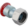 Jonction avec écrou nickelé D15-1/2mm, acier carbone Réf 25042
