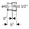 Jonction taraudée D42-40x49 Réf 21814