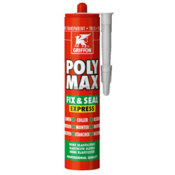 Colle de mastic Poly Max Fix & Seal Express gristan gris de 300 g