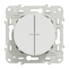 Odace va et vient + poussoir blanc s520285