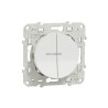 Odace va et vient + poussoir blanc s520285