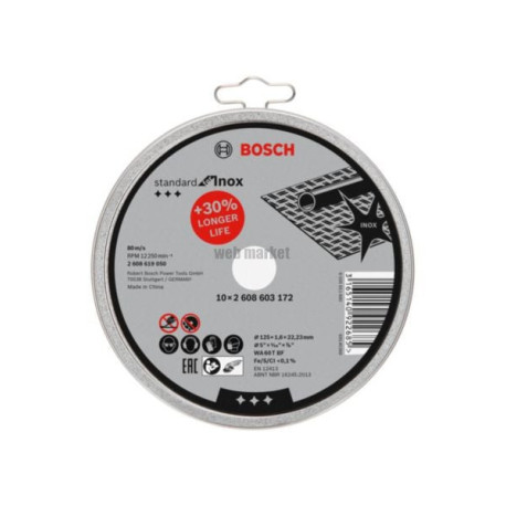 Disques à meuler 125 mm x 1,6 mm WA60520 - boîte de 10 Réf. 2608619050
