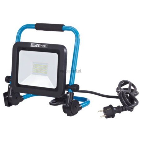 Projecteur de chantier en aluminium sur secteur repliable 30W Novipro