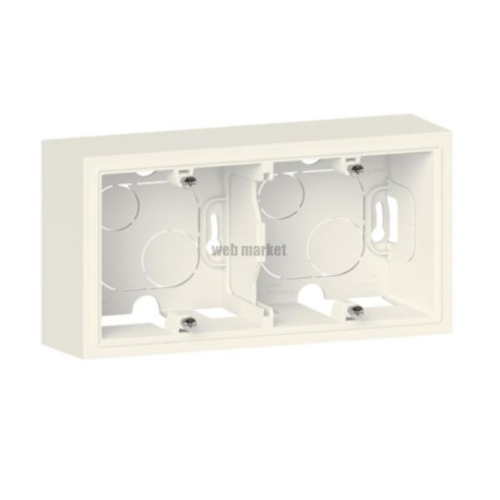 Legrand - cadre saillie 2 postes dooxie finition blanc Réf 600042