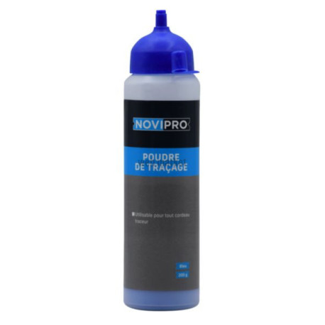 Poudre à tracer en biberon 200g - bleue - Novipro