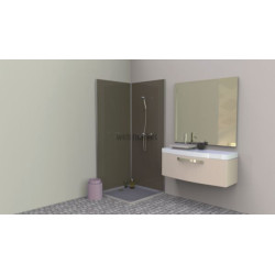 Decofast kit d'extension taupe 200x90cm avec profil et cale de montage Réf 400329