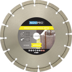 disque diamant segments soudés laser - matériaux de construction - Novipro - diamètre 230 x 22,2 - hauteur segments 10 mm