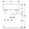 timbre d'office geberit publica avec trop-plein: b EGAL 60cm, h EGAL 20cm, t EGAL 50cm Réf. 361360000