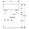timbre d'office geberit publica avec trop-plein: b EGAL 60cm, h EGAL 20cm, t EGAL 50cm Réf. 361360000