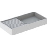 Timbre d'office Publica avec égouttoir - 100 x 50 cm - sans trop-plein - avec plage de dépose à gauche - blanc Réf. 500.923.00.1