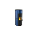 POELE ACIER A GRANULES DE BOIS MORVAN"SPH'R" XL 3.5-8KW  BLEU OCEAN REF 527237