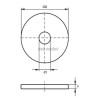 Sachet de 25 Rondelles plates WM035 D8 4 mm x 25 mm  NOVIPRO