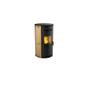POELE ACIER A GRANULES DE BOIS MORVAN"SPH'R" 3.5-8KW OR REF 527215
