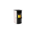 POELE ACIER A GRANULES DE BOIS MORVAN"EURÊ'K" 3.5-8KW BLANC ABSOLU REF 527250