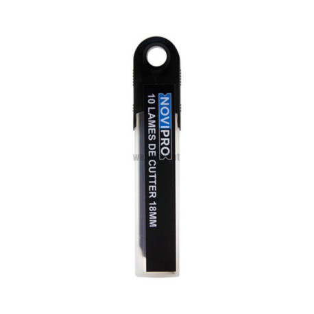 Lames cutter noires 18mm - paquet de 10 - Novipro