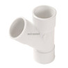 Culotte simple femelle femelle 45° diamètre 32mm blanc Réf. UBF144B