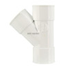 Culotte simple femelle femelle 45° diamètre 32mm blanc Réf. UBF144B