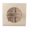 Grille DESIGN de ventilation diamètre 125mm (passage d'air 50cm²) couleur sable pour appareil à gaz GDT125S