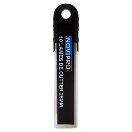 Lames cutter noires 25mm - paquet de 10 lames-Novipro