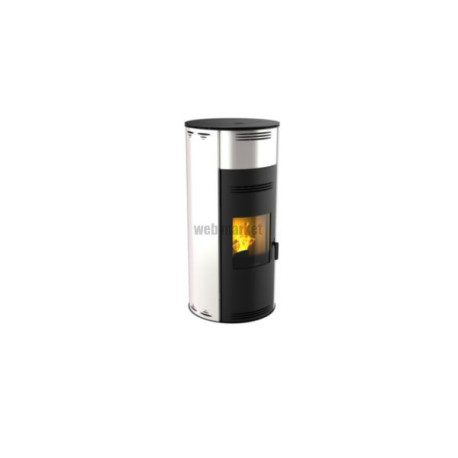 POELE ACIER A GRANULES DE BOIS MORVAN"SPH'R" XL 3.5-8KW  BLANC ABSOLU REF 527230