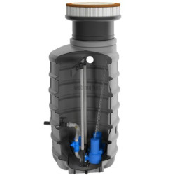 Station de relevage eaux usées à enterrer SANIFOS 3100, boîtier de commande ZPS2 Réf TANK-006