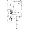 Mitigeur de lavabo électronique METRIS S, sans manette de réglage de température, fonctionne sur secteur, chromé réf. 31103000