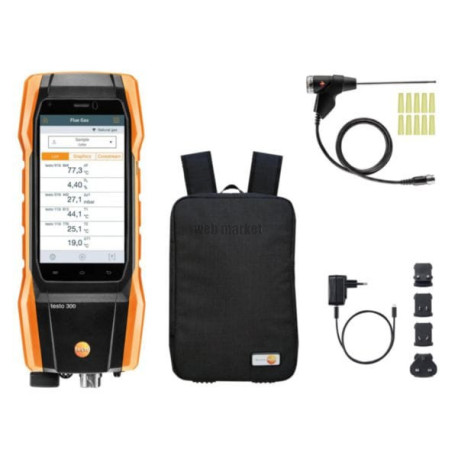 Lot analyseur de combustion Testo 300 Initial sans imprimante, connecteur Bluetooth