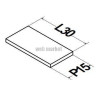 Tablette haute Alterna Plénitude L30cm P15cm Blanc mat