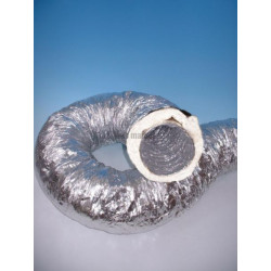 Gaine souple aluminium isolation phonique ouate M0/M1 diamètre 160mm longueur 10m Réf ACOFALUOUATE160