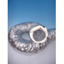 Gaine souple aluminium isolation phonique ouate M0/M1 diamètre 160mm longueur 10m Réf ACOFALUOUATE160
