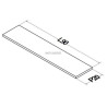 Tablette haute Alterna Plénitude L90cm P20cm Blanc mat
