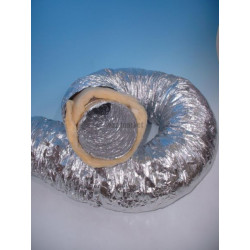Gaine souple aluminium calorifugée phonique M0/M1 diamètre 127 mm longueur 10 mètres Réf. ACOF ALU-M0/M1-127