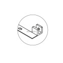Connexion pour pieds métalliques LLOYD sur compakt blanc réf : 97709
