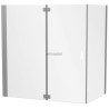 Capsule pare-bain d'angle 120x80cm réf. E6D128-GA