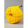 Gaine Janoflex annelée jaune diamètre 40 mm couronne de 50m