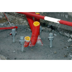 Gaine Janoflex annelée rouge diamètre 40mm couronne de 50 mètres