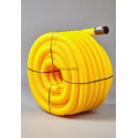 Gaine Janoflex annelée jaune diamètre 90 mm couronne de 50m