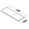 Tablette haute Alterna Plénitude L60cm P20cm Blanc mat
