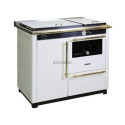 CUISINIERE ACIER A BOIS MORVAN MC 20 22.64KW + UNITE DE CHARGE HYDRAULIQUE LTC BLANCHE REF 526025