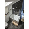 Capsule pare-bain d'angle 140x90cm réf. E6D129-GA